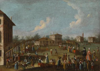 Rural Market Scene in Veneto